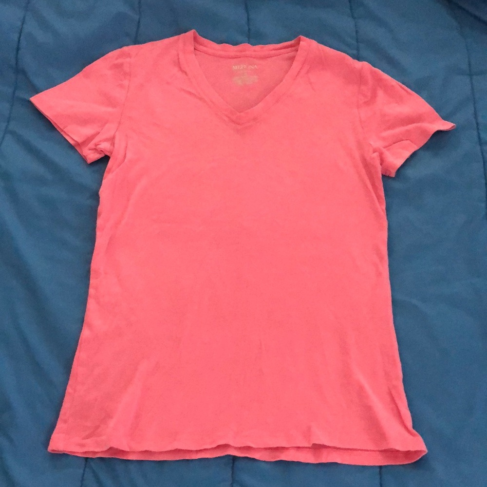 Pink V Neck Tee